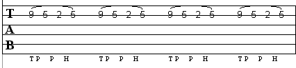 tapping on guitar